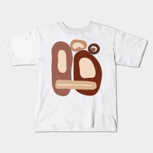 Minimal Modern  Abstract Shape  Warm Tones  Design Kids T-Shirt